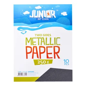 Dekorpapier A4 10 Stück schwarz metallic 250 g